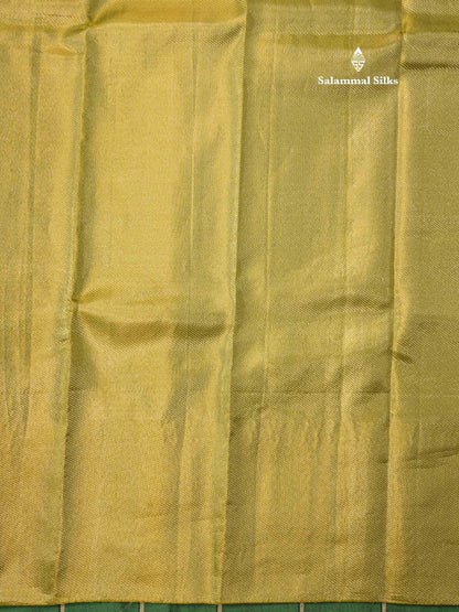 Light Elaichi Green Bridal Pure Kanjivaram Silk Saree With Contrast Light Green Blouse