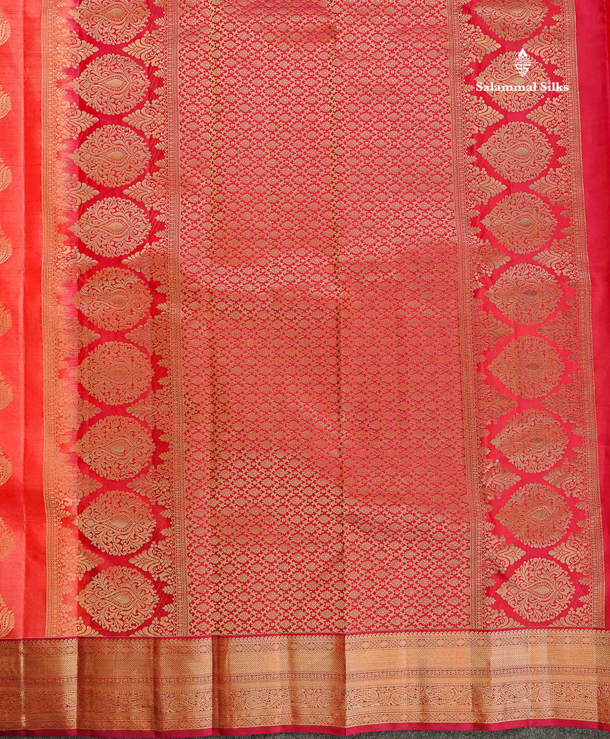Pure Kanjivaram Silk Saree - Dual Tone Peacock Blue Colour Body With Traditional Border