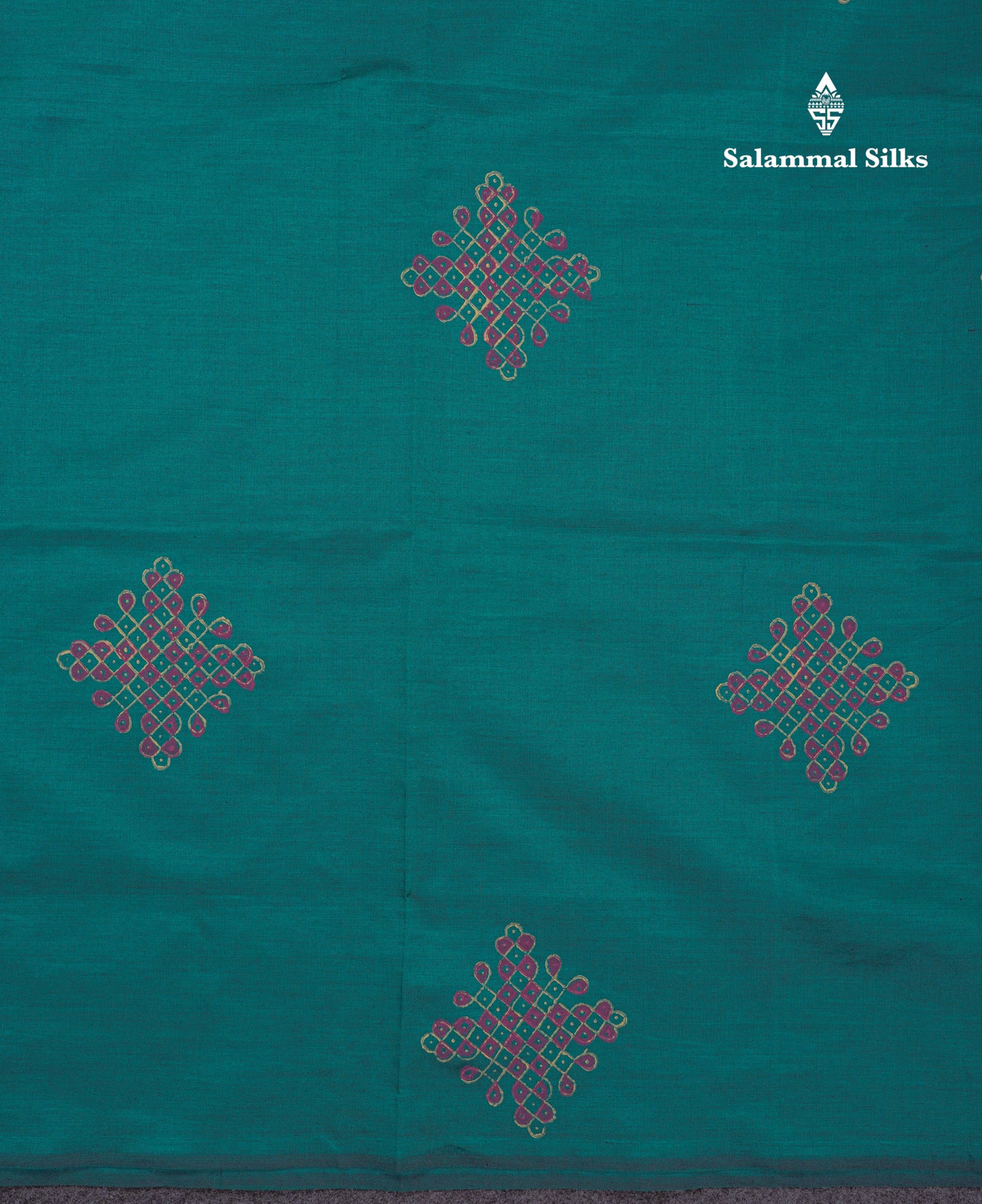 Beautiful Peacock Green South Cotton Printed Saree With Contrast Half White Blouse