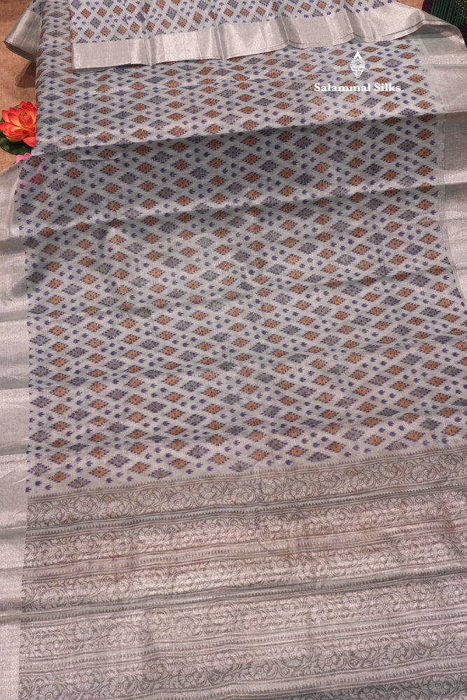 Baby Pink Colour Tissue Kota Cotton Printed Saree With Tissue Border