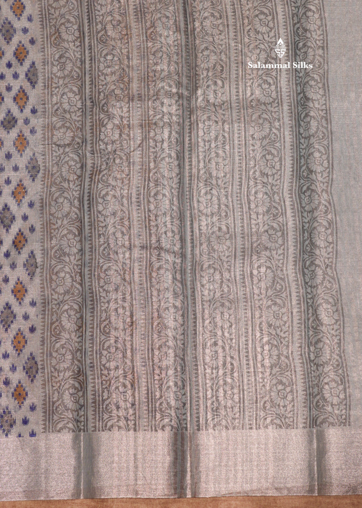 Baby Pink Colour Tissue Kota Cotton Printed Saree With Tissue Border