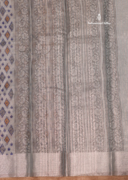 Baby Pink Colour Tissue Kota Cotton Printed Saree With Tissue Border