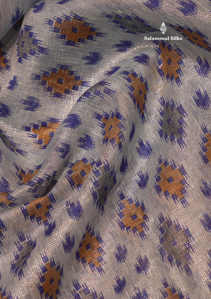 Baby Pink Colour Tissue Kota Cotton Printed Saree With Tissue Border