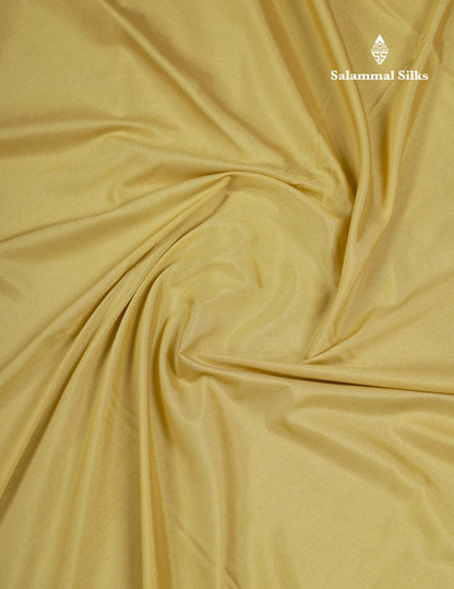 Beautiful Cream Sandal Plain Semi Mysore Silk Saree With Contrast Dark Maroon Traditional Border