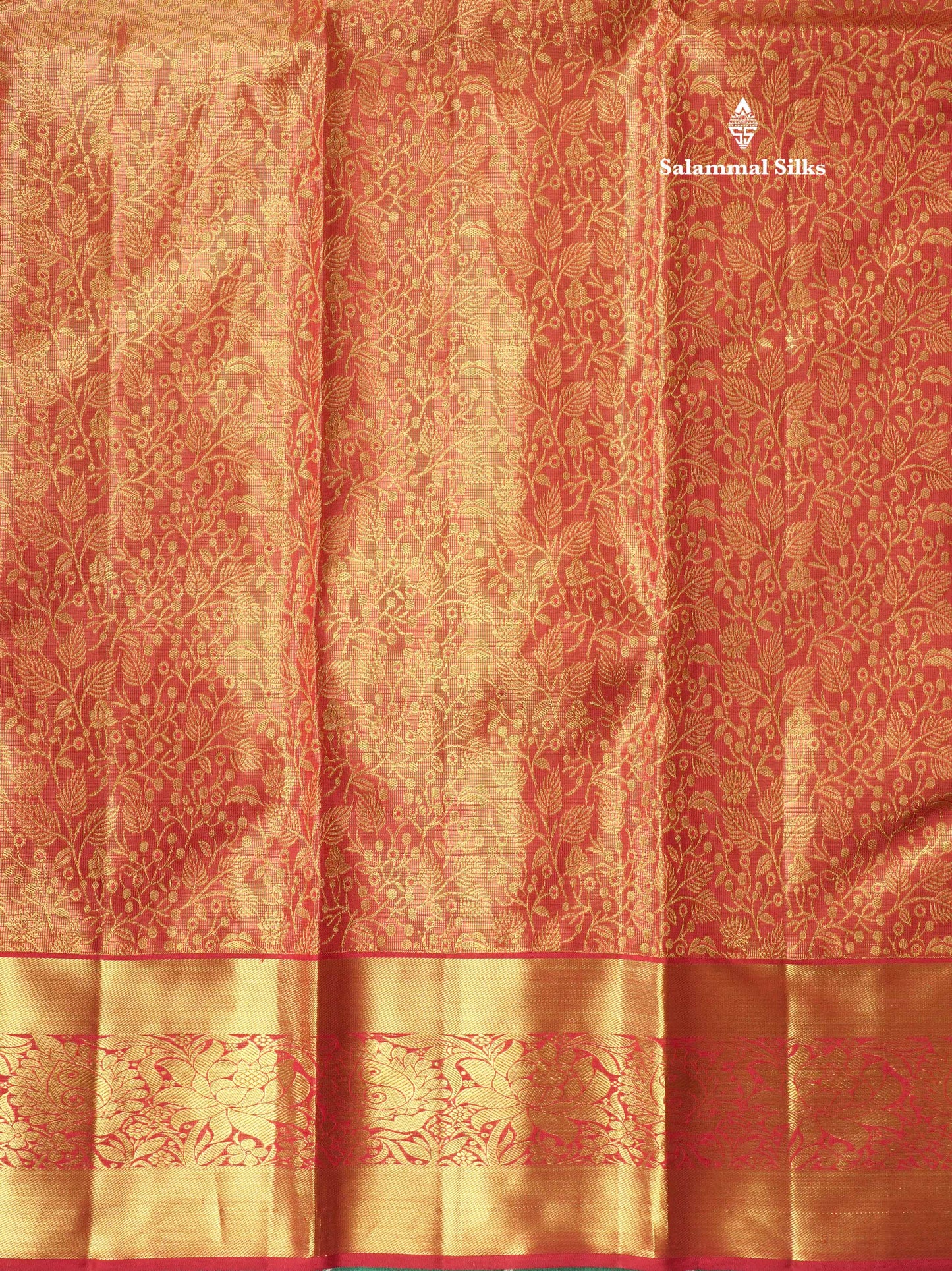 Maroon Tissue Bridal Pure Kanjivaram Silk Saree With Self Border