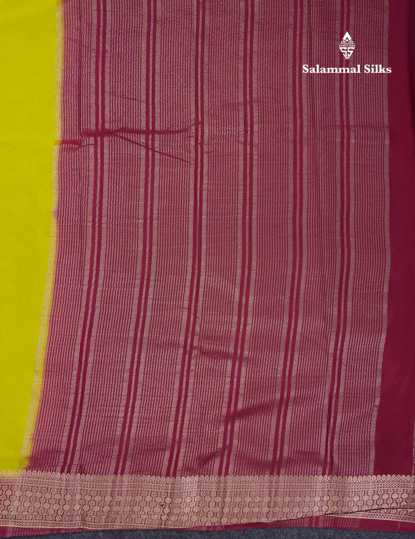 Beautiful Cream Sandal Plain Semi Mysore Silk Saree With Contrast Dark Maroon Traditional Border