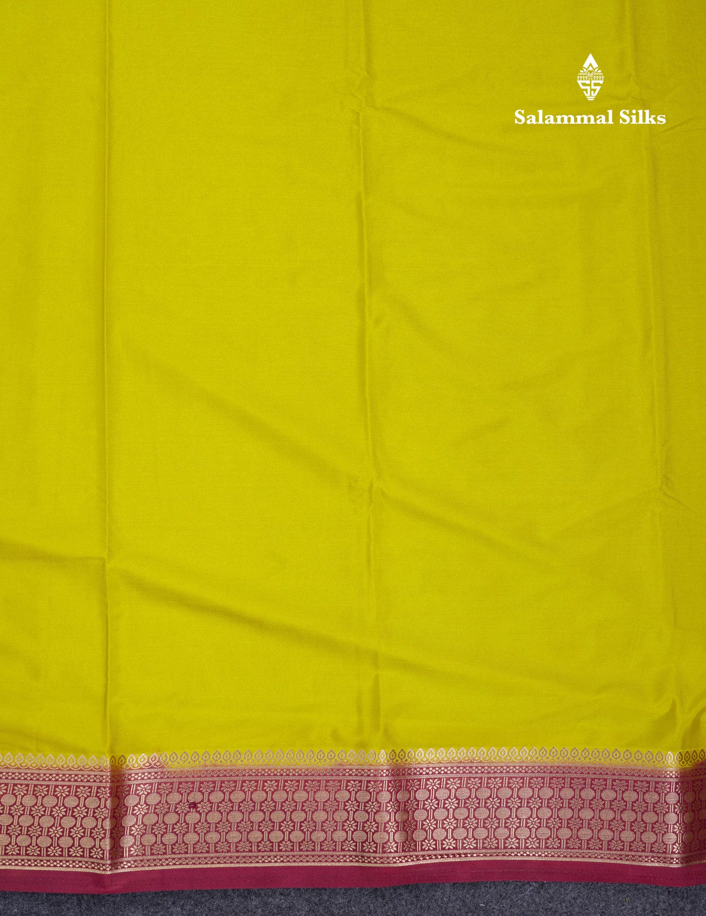 Beautiful Cream Sandal Plain Semi Mysore Silk Saree With Contrast Dark Maroon Traditional Border