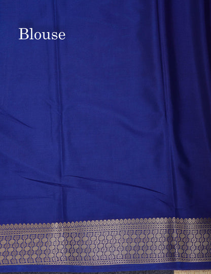 Beautiful Cream Sandal Plain Semi Mysore Silk Saree With Contrast Dark Maroon Traditional Border