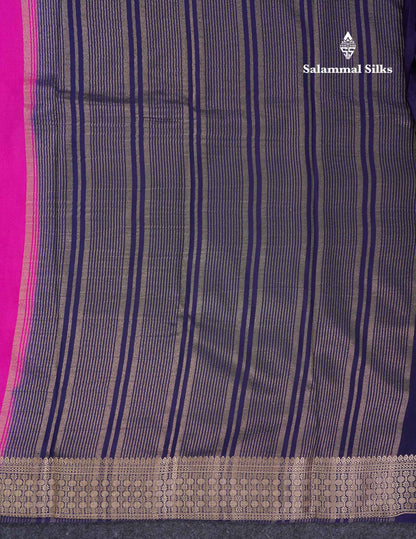 Beautiful Cream Sandal Plain Semi Mysore Silk Saree With Contrast Dark Maroon Traditional Border