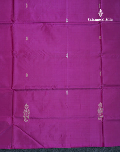 Vadamalli Thread work Buttas Banana Pinth Saree (Vaazhainaar Pattu) With Contrast Peacock Green Blouse