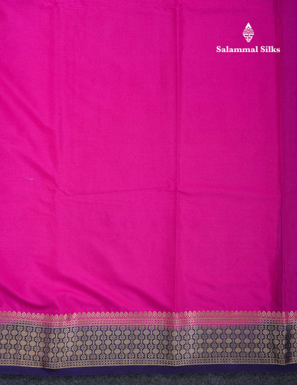 Beautiful Cream Sandal Plain Semi Mysore Silk Saree With Contrast Dark Maroon Traditional Border