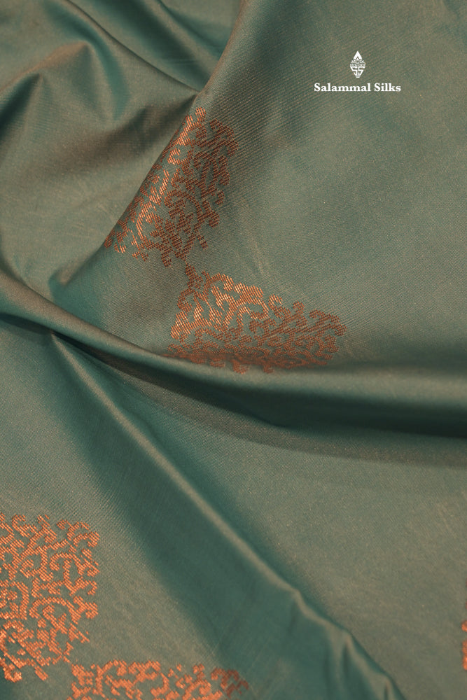 Pastel Blue Colour Semi Silk Saree With Maroon Border