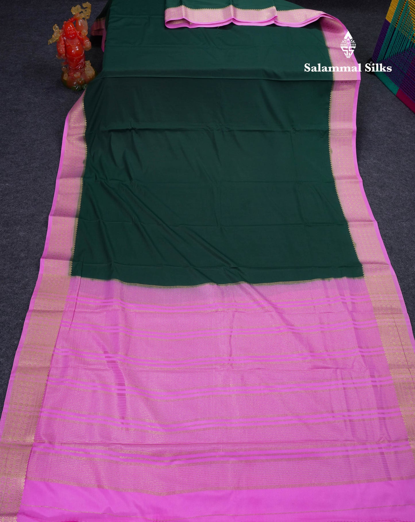 Beautiful Cream Sandal Plain Semi Mysore Silk Saree With Contrast Dark Maroon Traditional Border