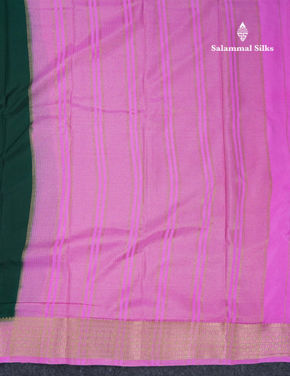 Beautiful Cream Sandal Plain Semi Mysore Silk Saree With Contrast Dark Maroon Traditional Border