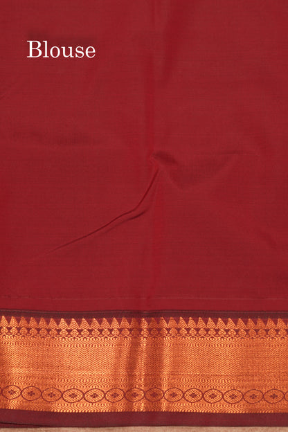 Navy Blue Colour Semi Silk Saree With Maroon Border