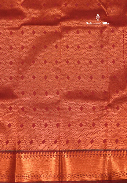 Navy Blue Colour Semi Silk Saree With Maroon Border