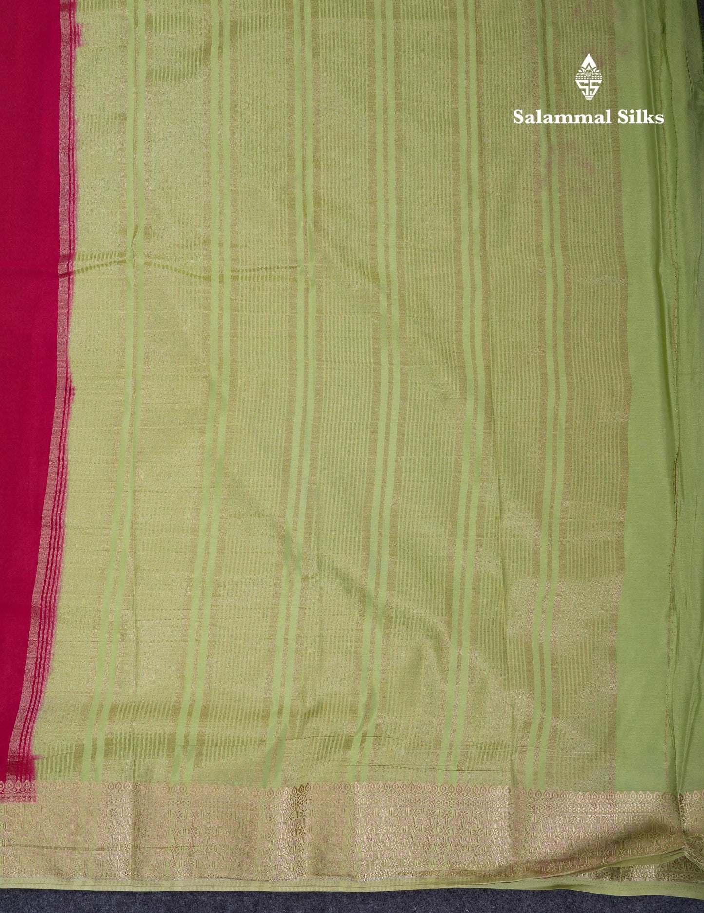 Beautiful Cream Sandal Plain Semi Mysore Silk Saree With Contrast Dark Maroon Traditional Border