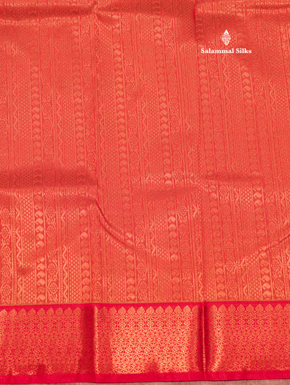 Mustard Yellow Colour Semi Silk Saree With Light Orange Border