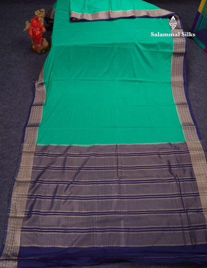 Beautiful Cream Sandal Plain Semi Mysore Silk Saree With Contrast Dark Maroon Traditional Border