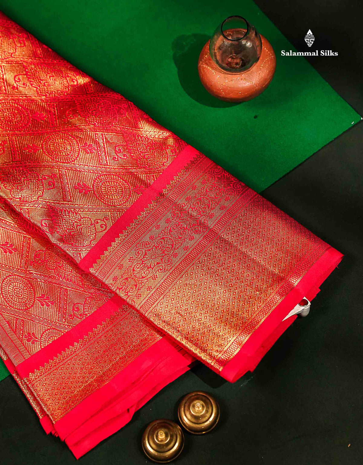 Beautiful Pink Tissue Bridal Pure Kanjivaram Silk Saree With Traditional Evening Morning Border