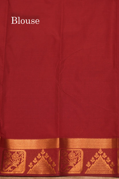 Green Colour Semi Silk Saree With Fancy Border