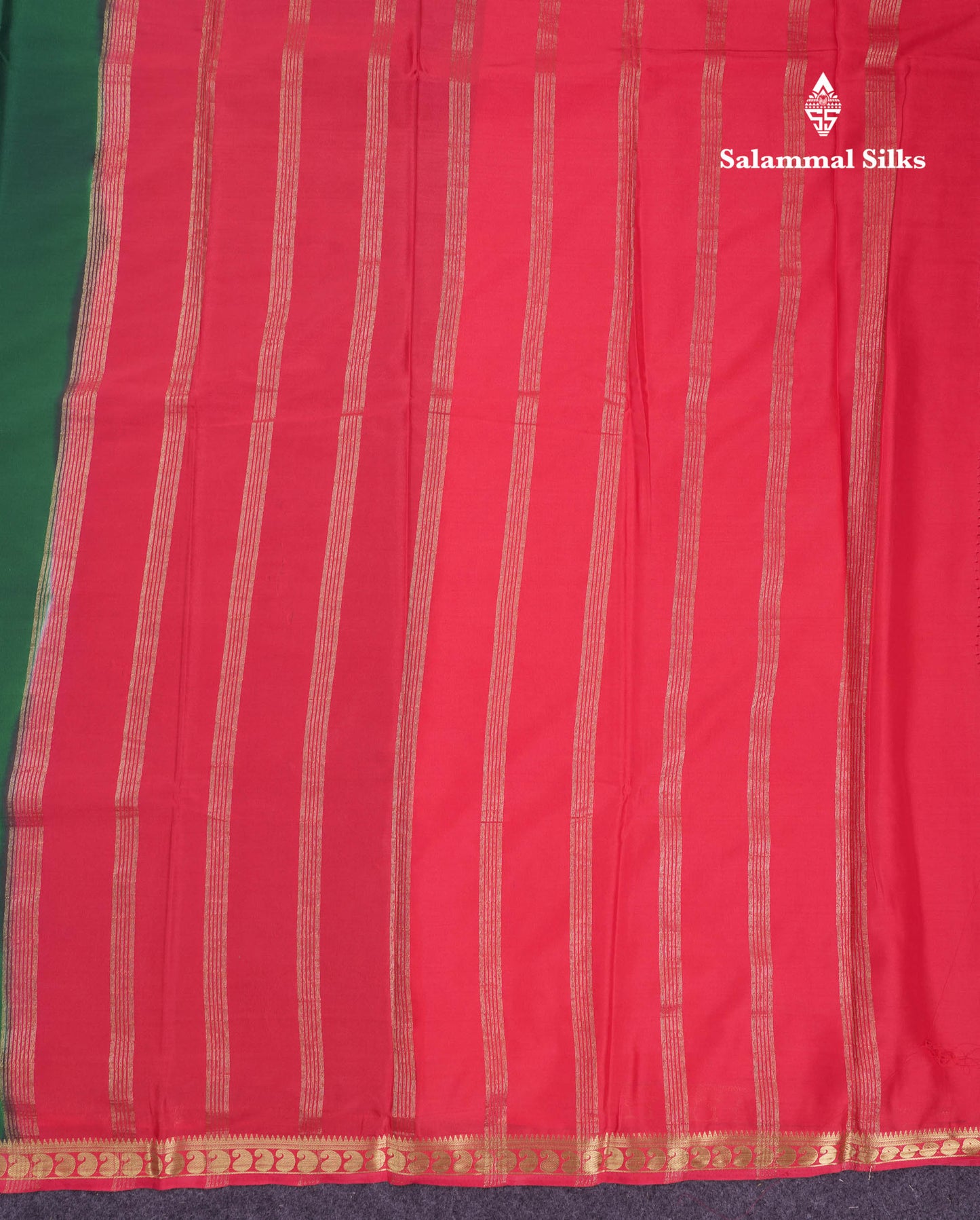 Beautiful Light Ramar Blue Plain Semi Mysore Silk Saree With Contrast Navy Blue Traditional Small Border
