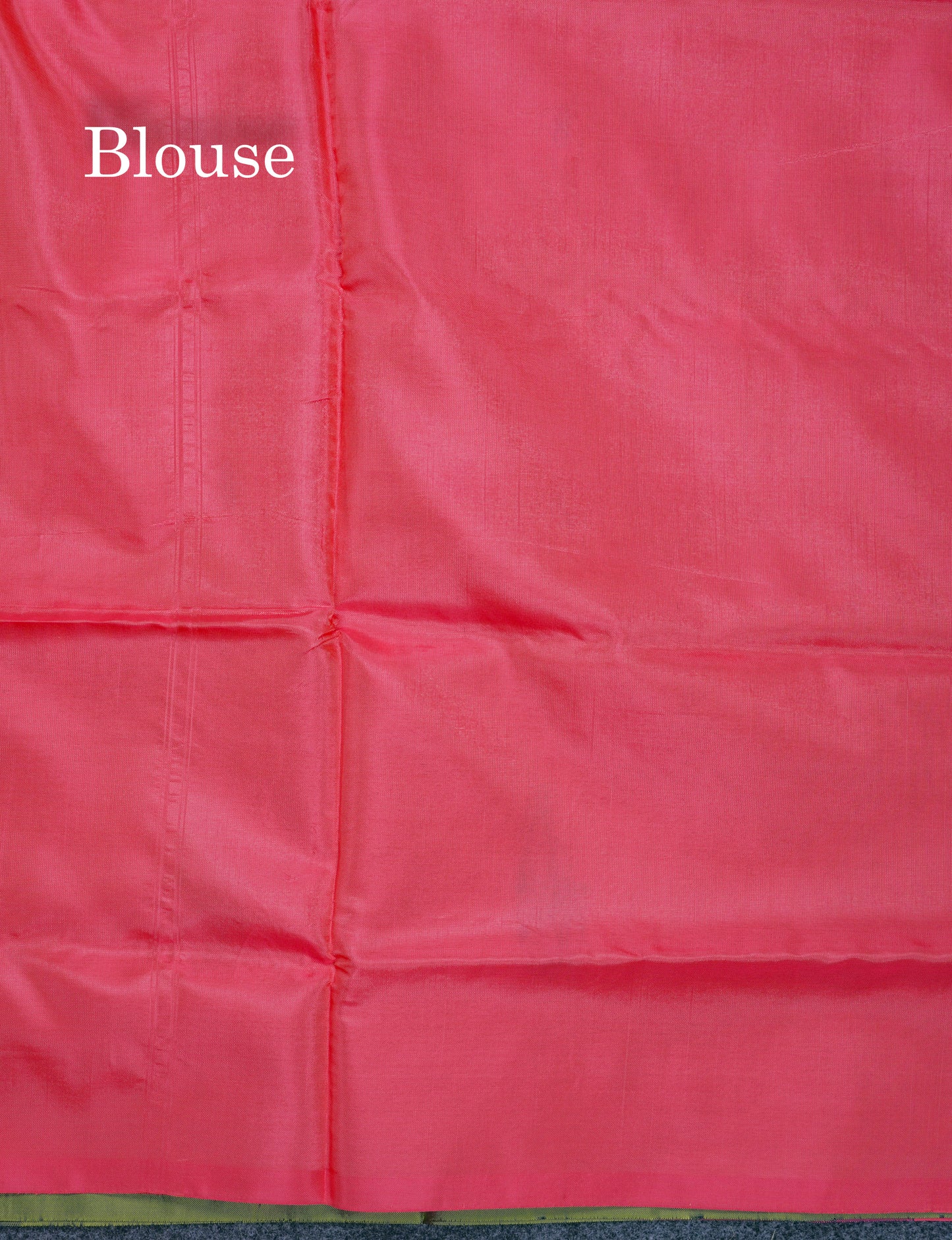 Olive Green Thread work Buttas Banana Pinth Saree (Vaazhainaar Pattu) With Contrast Pink Blouse