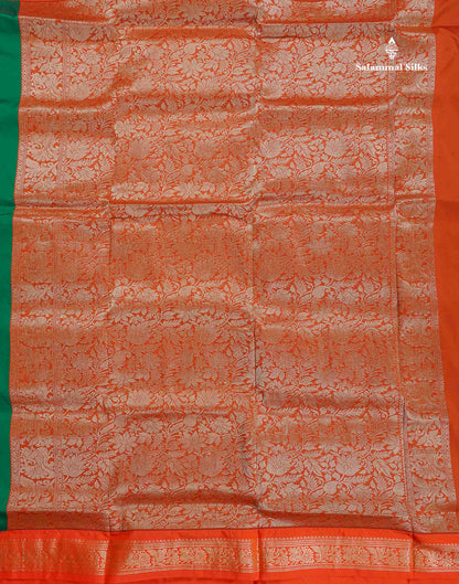 Semi Silk Saree - Blue Colour Body Zari Butta With Pink Border | 9.5 Yards
