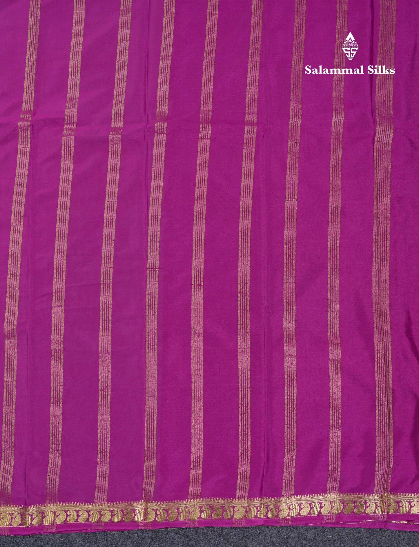 Beautiful Light Ramar Blue Plain Semi Mysore Silk Saree With Contrast Navy Blue Traditional Small Border