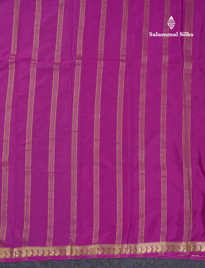 Beautiful Light Ramar Blue Plain Semi Mysore Silk Saree With Contrast Navy Blue Traditional Small Border