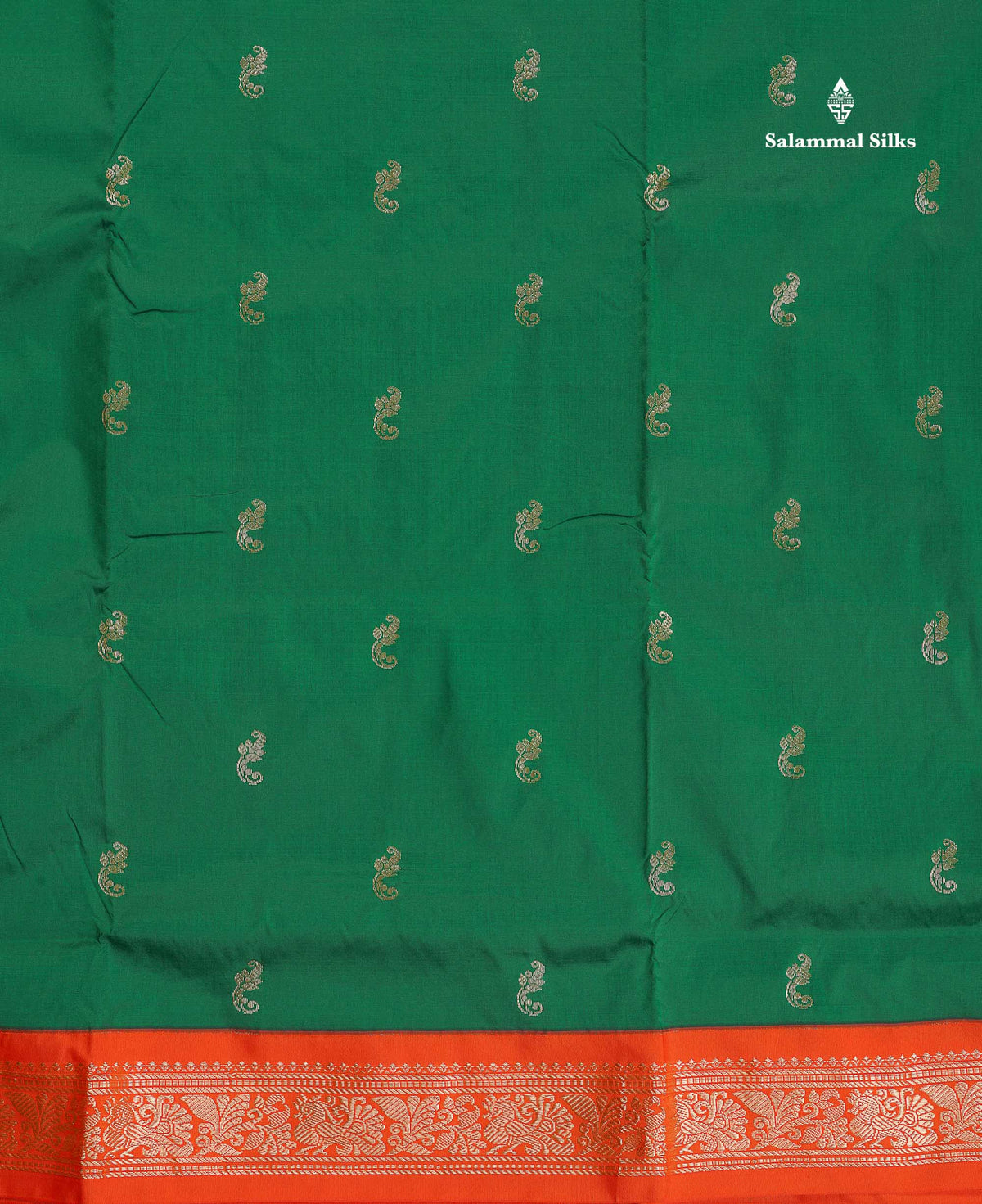 Semi Silk Saree - Blue Colour Body Zari Butta With Pink Border | 9.5 Yards