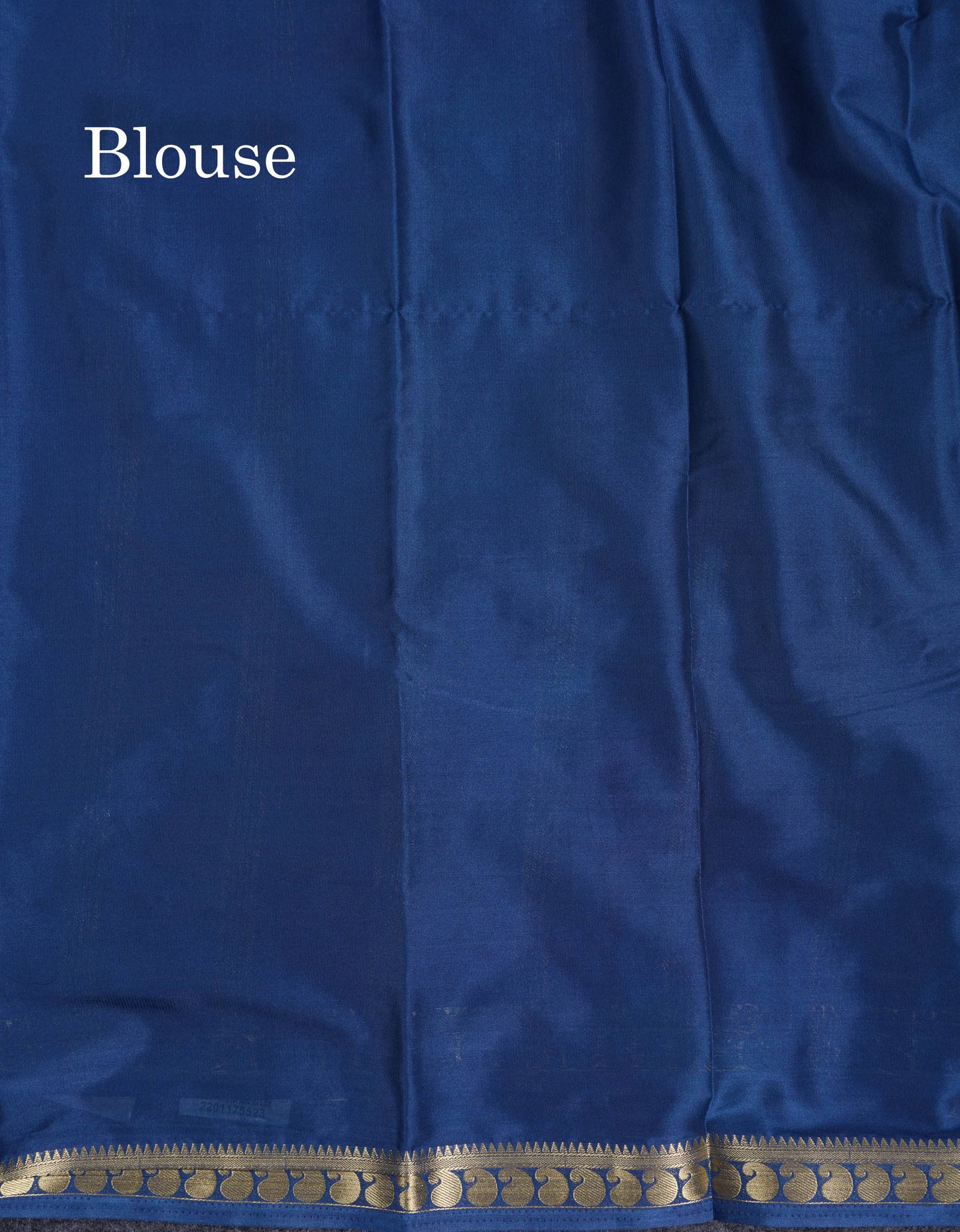 Beautiful Light Ramar Blue Plain Semi Mysore Silk Saree With Contrast Navy Blue Traditional Small Border