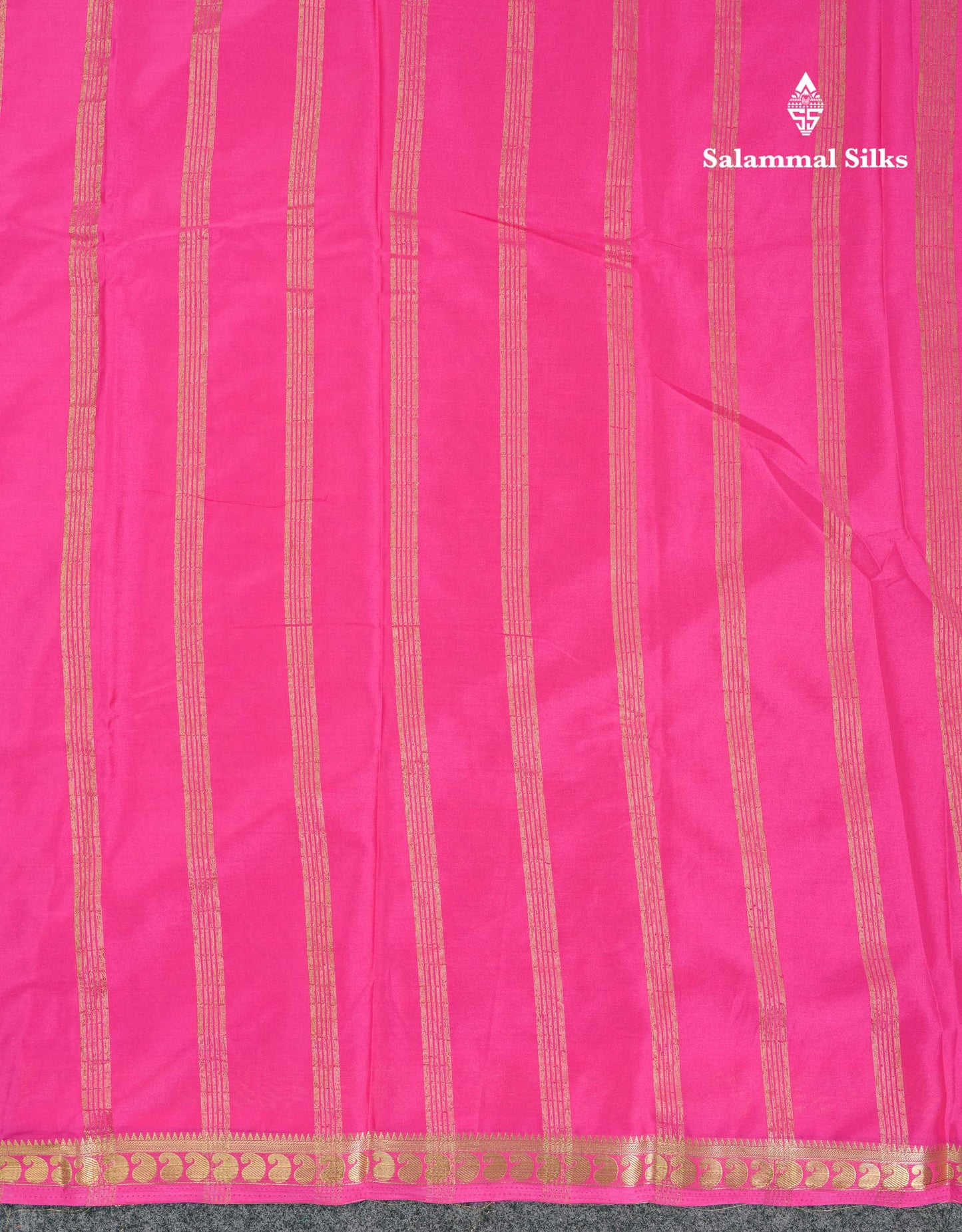 Beautiful Light Ramar Blue Plain Semi Mysore Silk Saree With Contrast Navy Blue Traditional Small Border