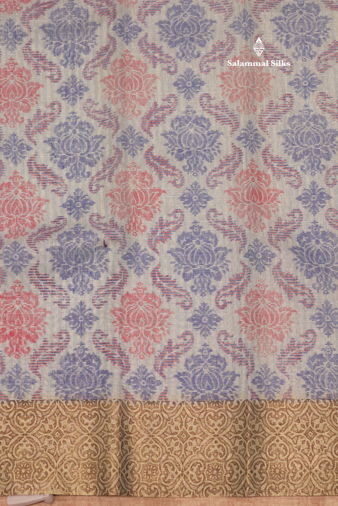 Multicolour Colour Tissue Kota Cotton Printed Saree With Brown Border
