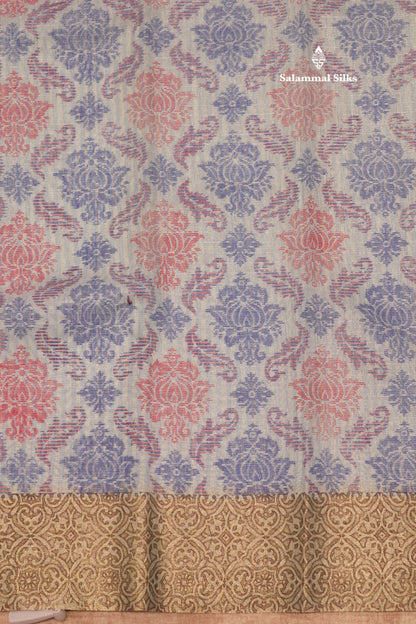 Multicolour Colour Tissue Kota Cotton Printed Saree With Brown Border