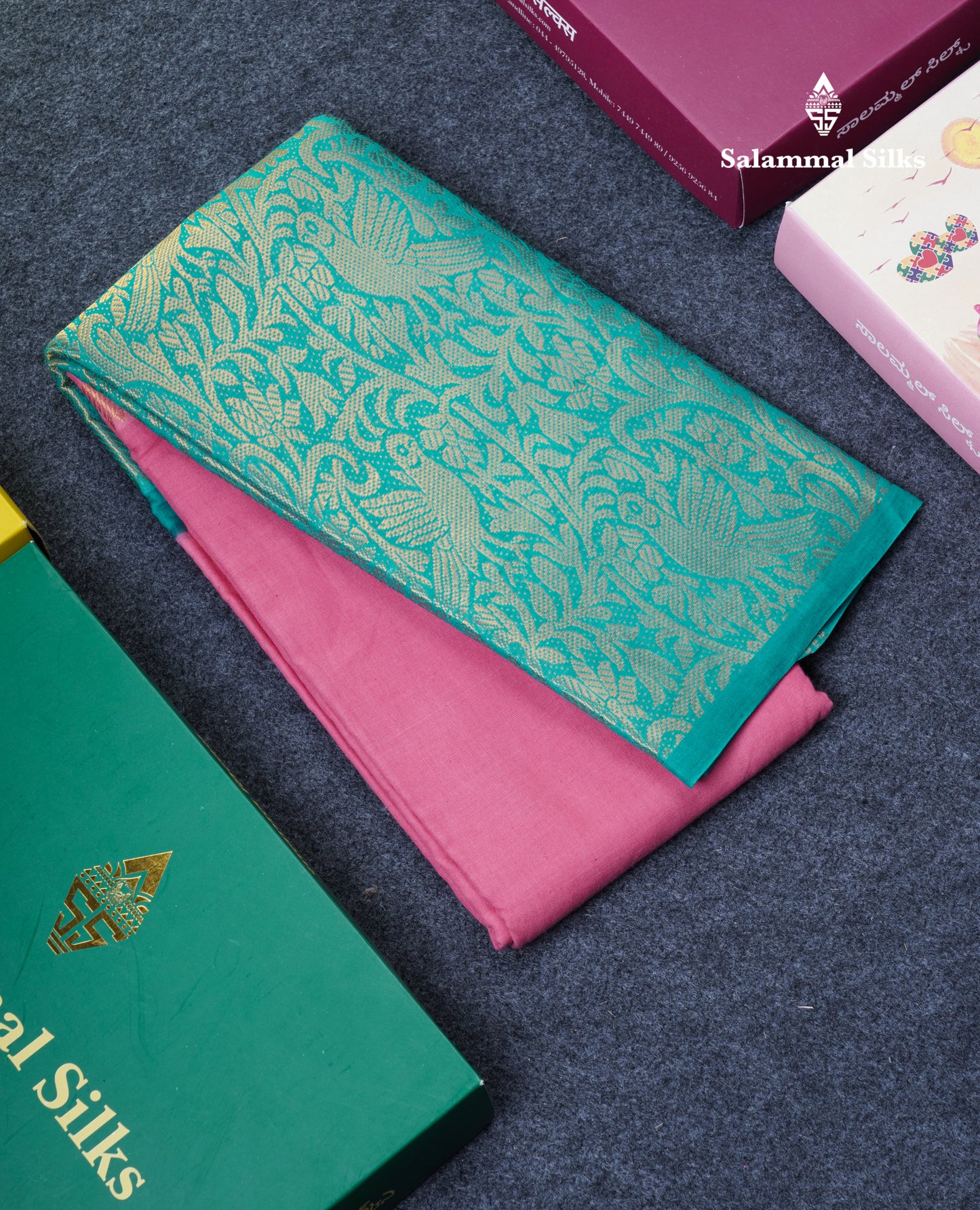 Beautiful Rust Orange Plain Pure Sungudi Cotton Saree With Contrast Brown Long Border