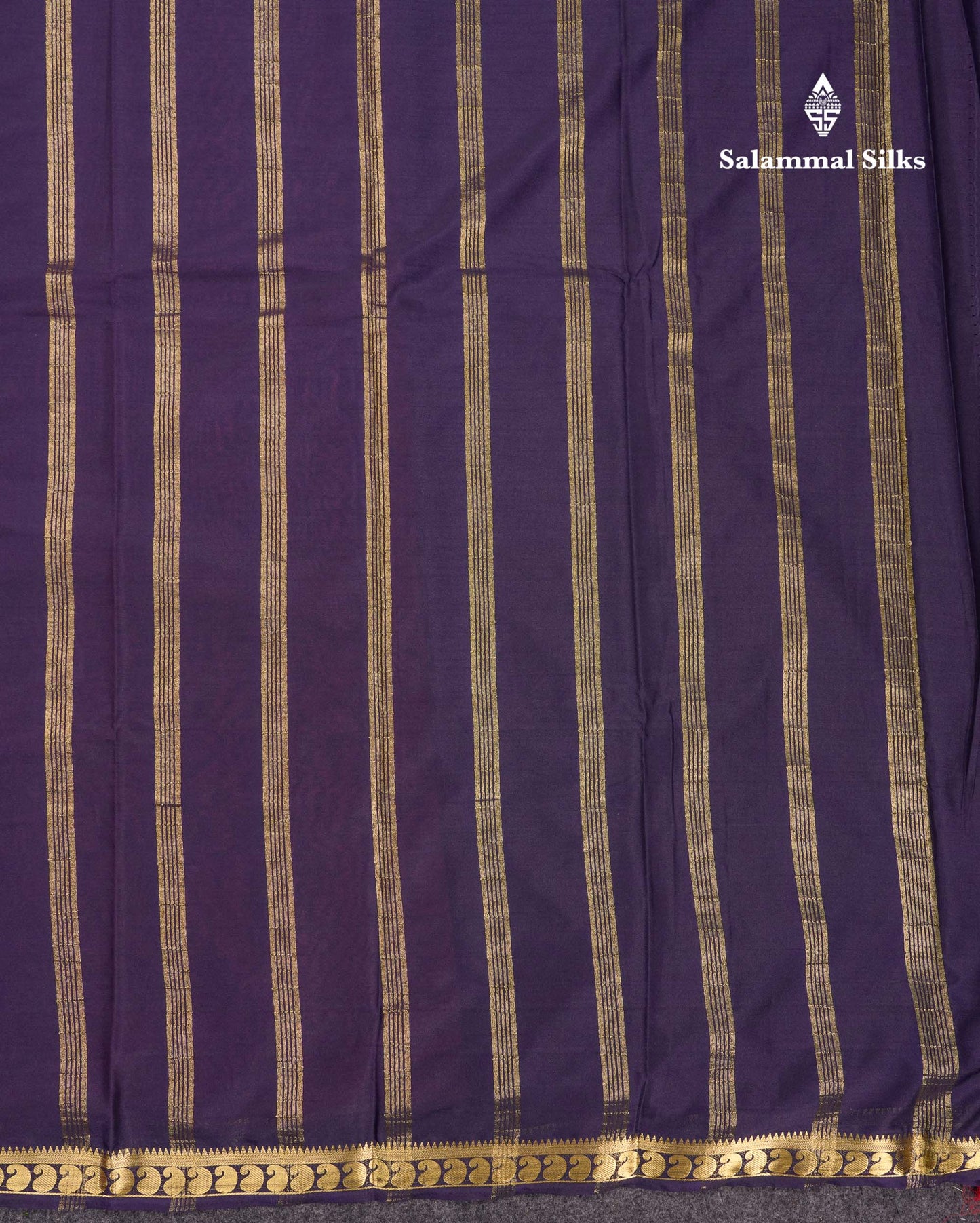 Beautiful Light Ramar Blue Plain Semi Mysore Silk Saree With Contrast Navy Blue Traditional Small Border