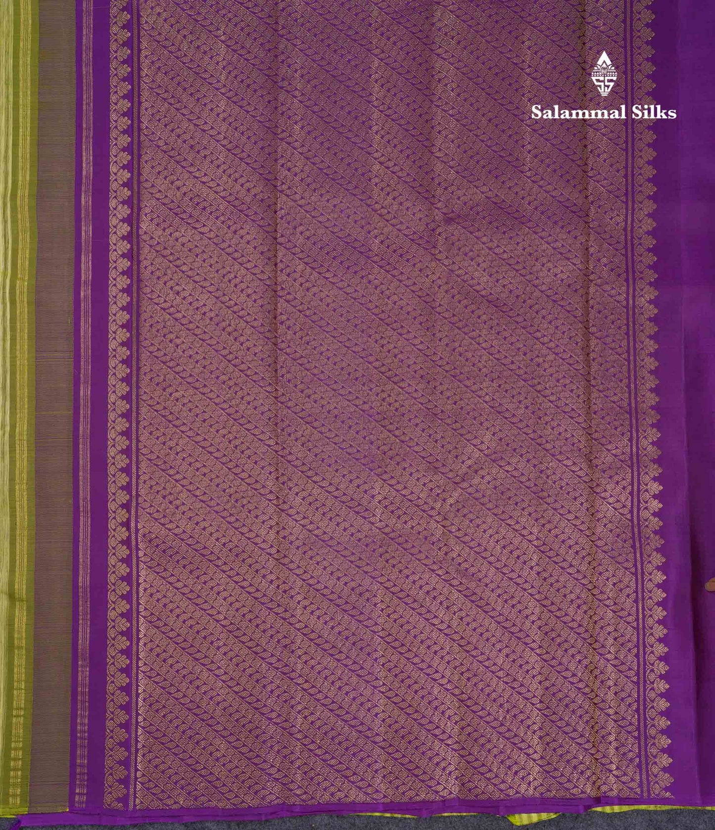 Beautiful Pista Green Fancy Pure Kanjivaram Silk Saree With Contrast Dark Purple Blouse