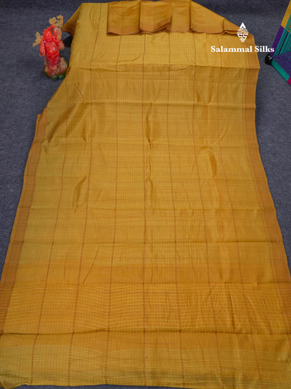 Beautiful Manthulir Green Jute Cotton Mix Fancy Saree With Traditional Small Border