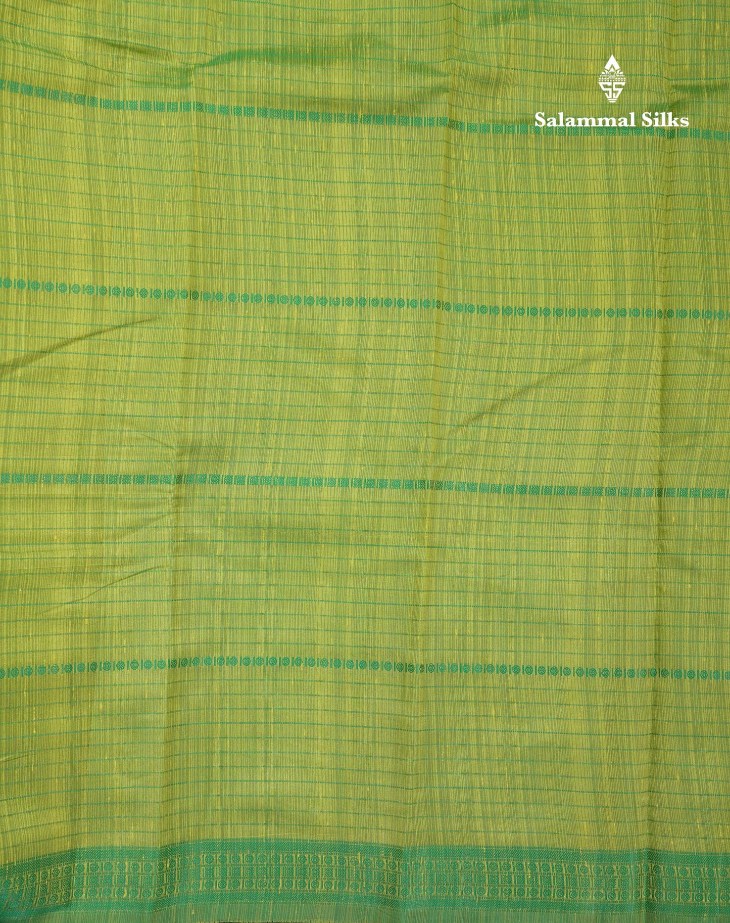 Beautiful Manthulir Green Jute Cotton Mix Fancy Saree With Traditional Small Border