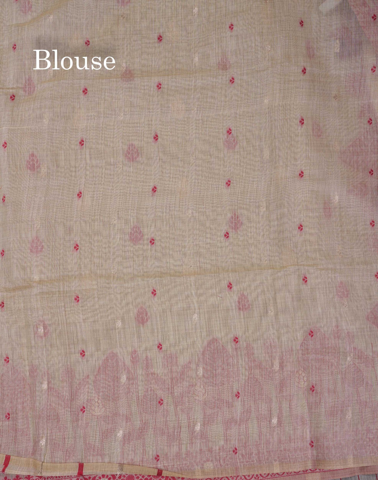 Beautiful Cream Sandal Cotton Mix Saree With Contrast Ramar Blue Fancy Border