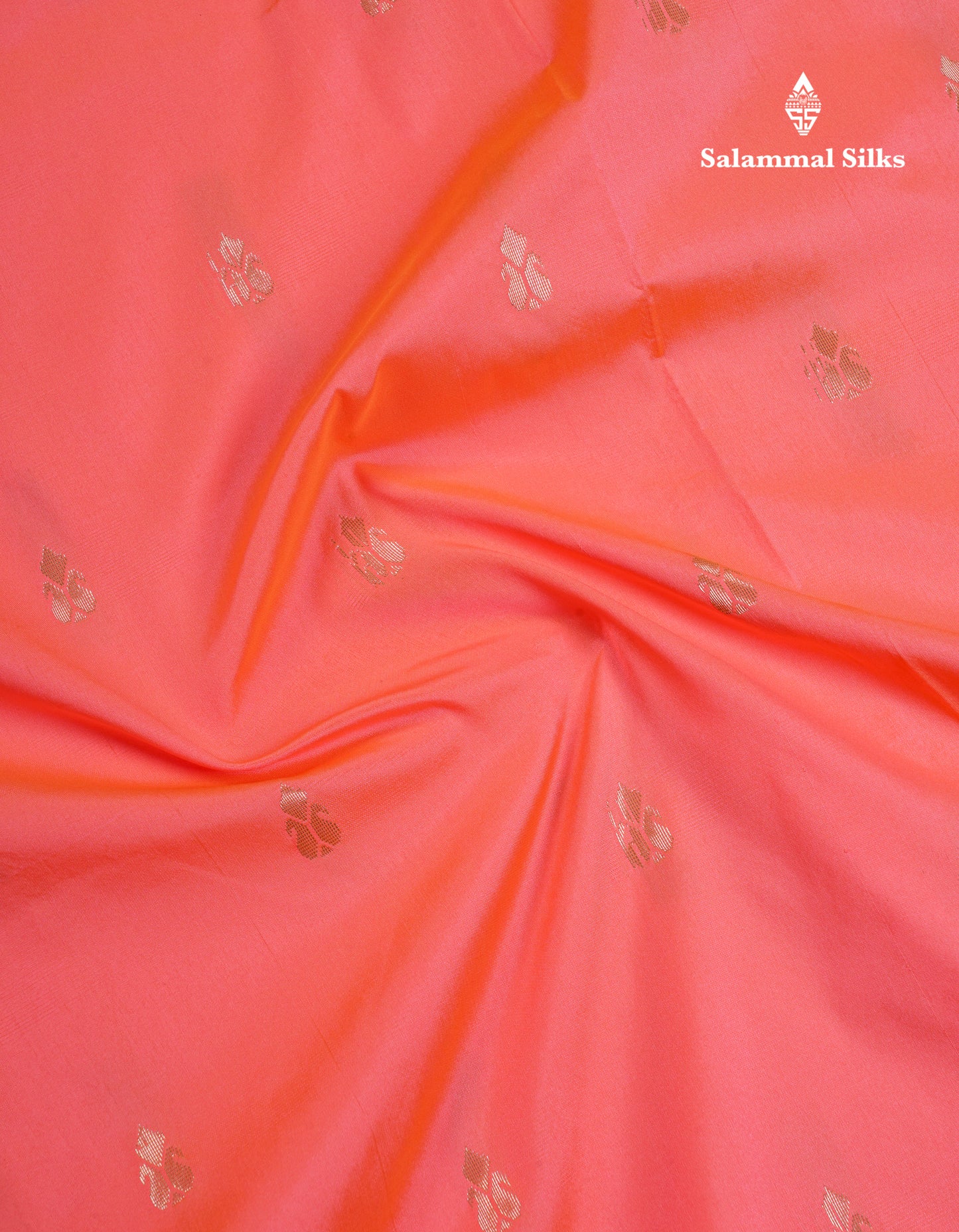 11 Yards Semi Silk Saree Pinkish Peach with Contrast Maroon Traditional Border