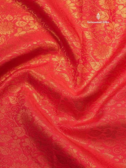 Magenta Pink Bridal Semi Silk Saree With Contrast Bottle Green Border