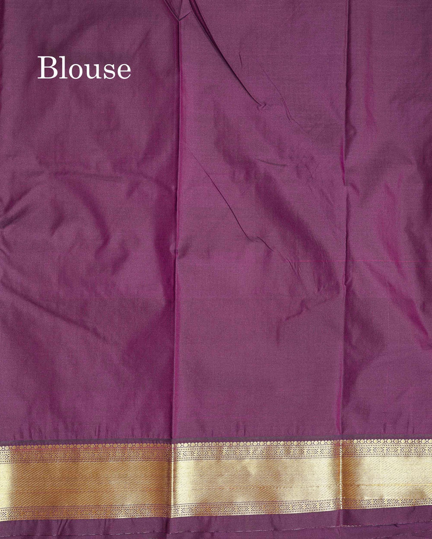 Semi Silk Saree - Paalum Pazham Checks With Traditional Buttas & Dark Purple Border