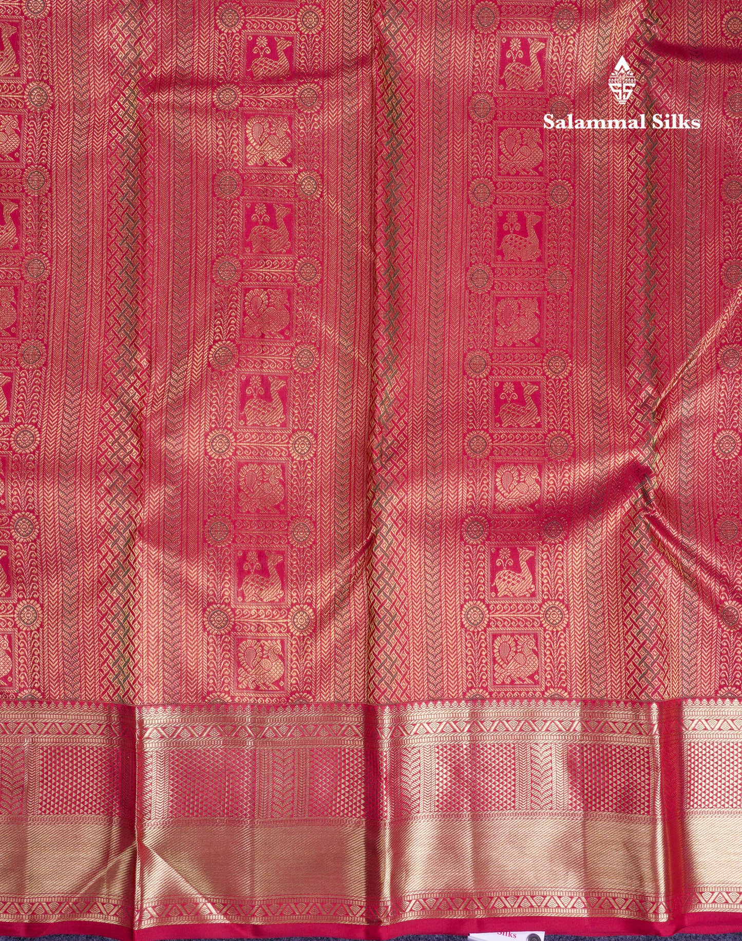 Beautiful Maroon Menakari Work Bridal Pure Kanjivaram Silk Saree With Traditional Border