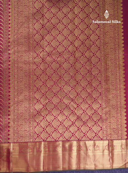 Beautiful Dark Brown Meenakari Work Bridal Pure Kanjivaram Silk Saree With Traditional Border