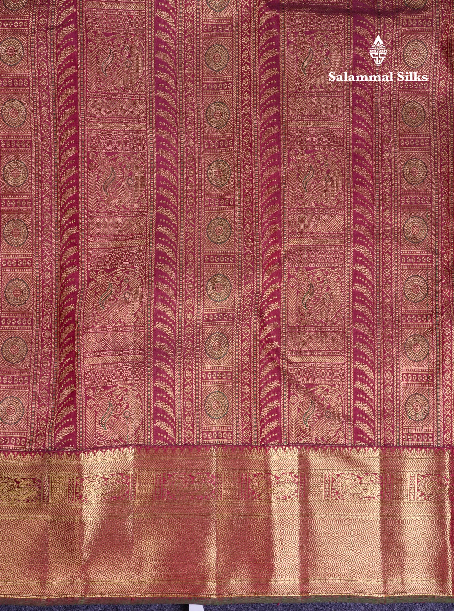 Beautiful Dark Brown Meenakari Work Bridal Pure Kanjivaram Silk Saree With Traditional Border