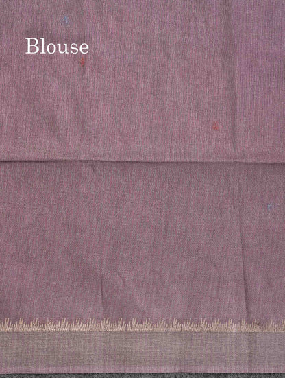Semi Tussar Saree - Peach Pink Colour Body With Fancy Border