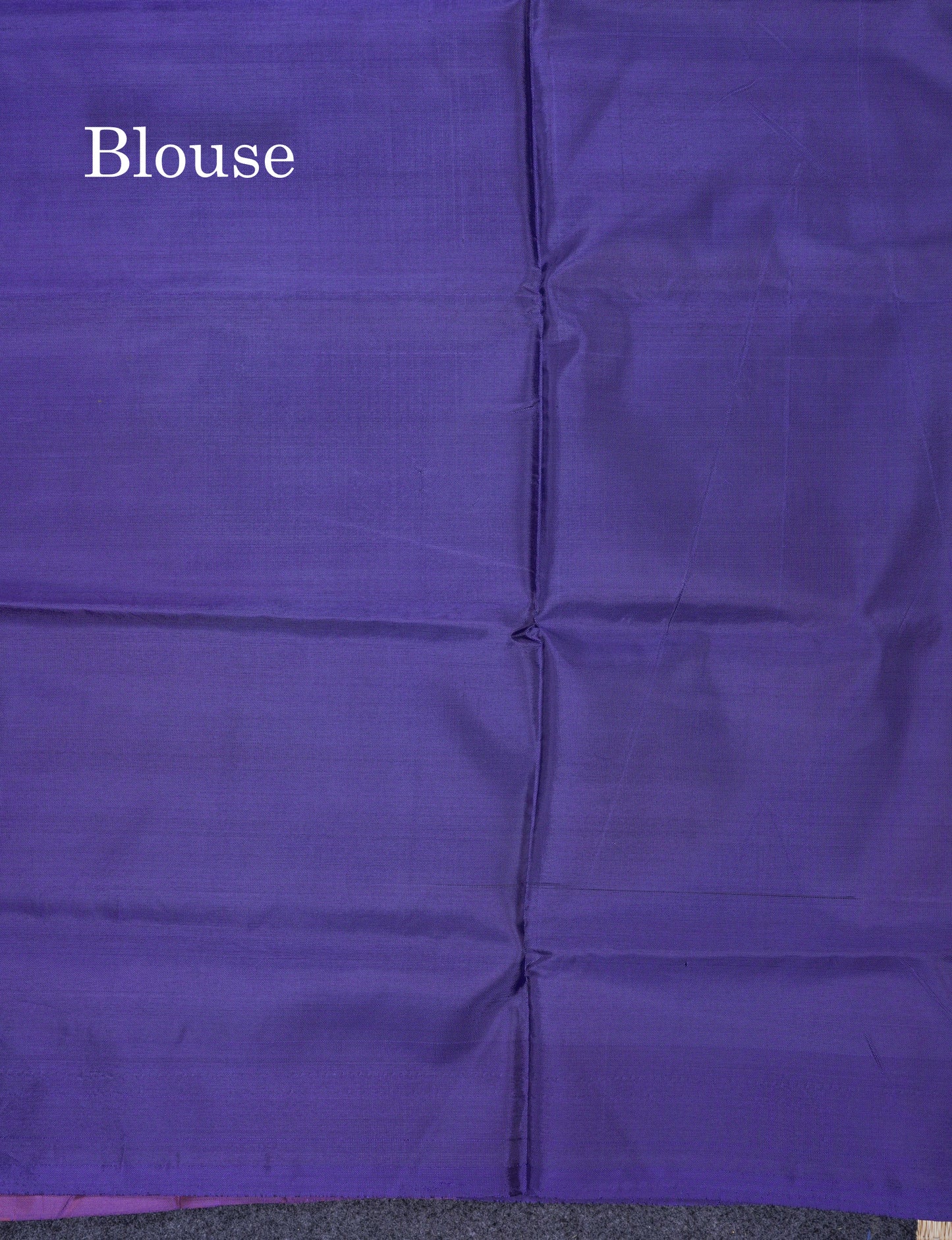 Dark Peach Thread work Buttas Banana Pinth Saree (Vaazhainaar Pattu) With Contrast Navy Blue Blouse