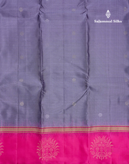 Beautiful Dual Tone Rexona Green Pure Kanjivaram Silk Saree With Contrast Navy Blue Fancy Border